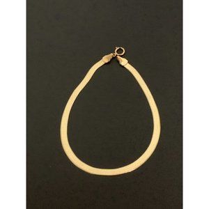 18K Gold Bracelet Flat Chain 7.5 inches 3.03 grams